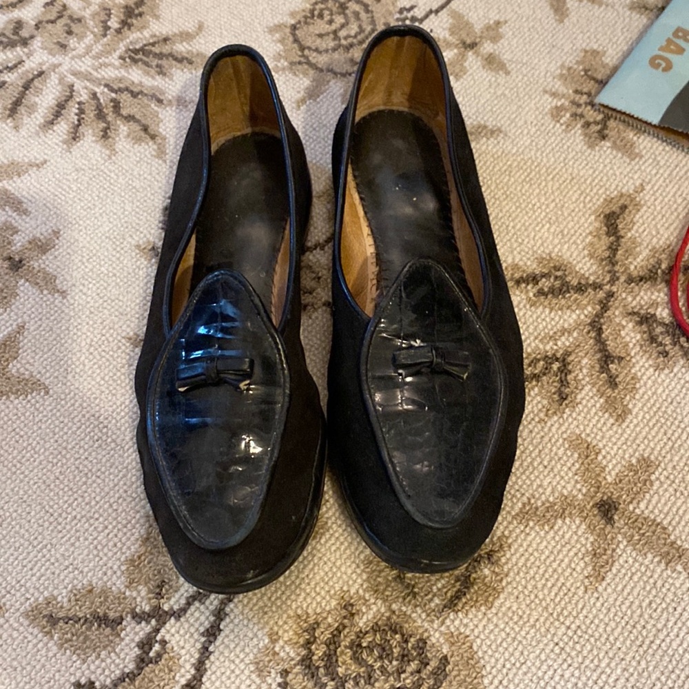 Authentic Belgian loafers suede and leather